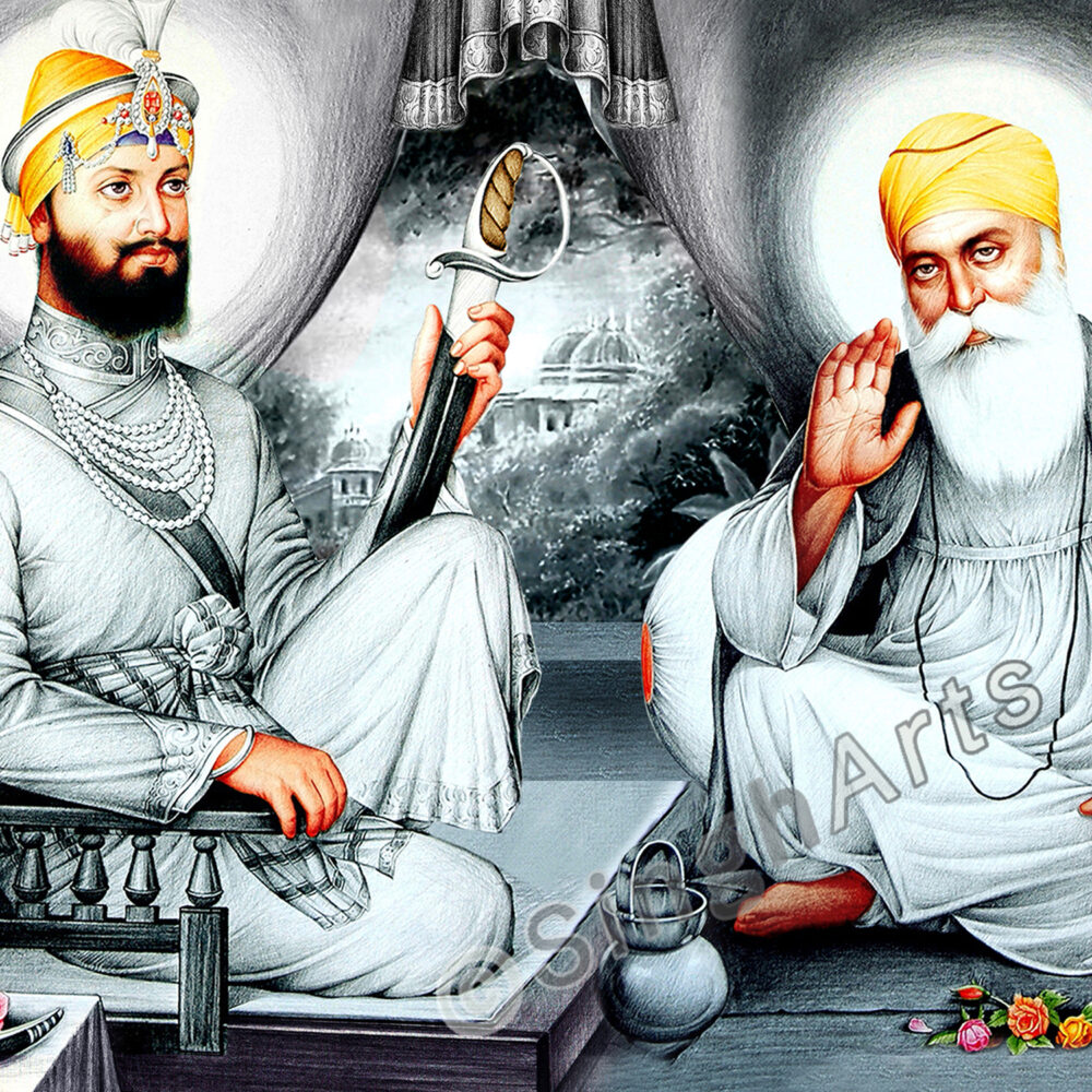 Guru Gobind Singh Ji & Guru Nanak Dev Ji Pair 3 - Image 3