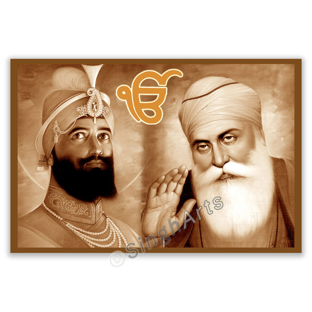 Guru Gobind Singh Ji & Guru Nanak Dev Ji Pair - Image 2