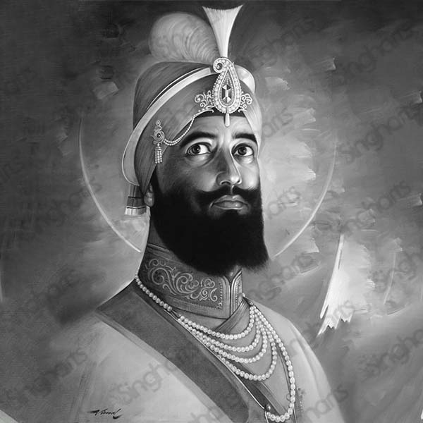 Guru Gobind Singh Ji - B&W