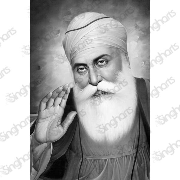 Guru Nanak Dev Ji - B&W