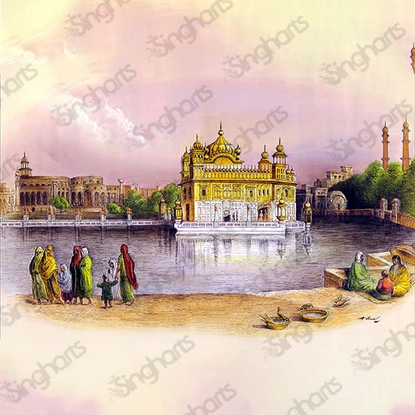 Darabar Sahib 1833 in color Yellow