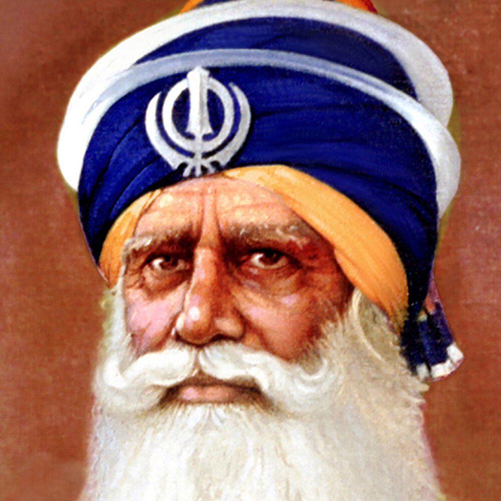 Dhan Dhan Baba Deep Singh Ji – Yellow Tone Spiritual Artwork - Image 4