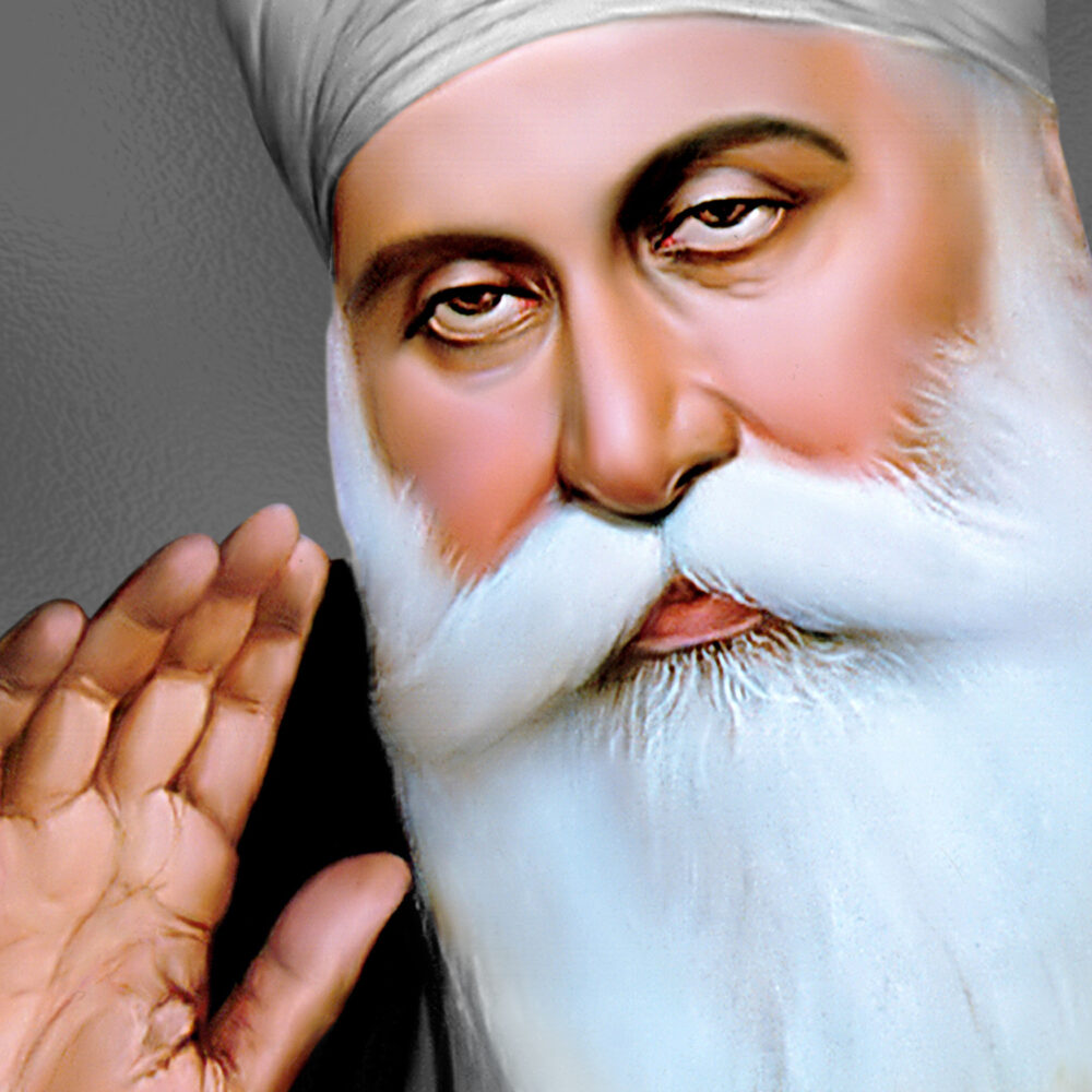 Dhan Dhan Baba Deep Singh Ji – Grey Tone Artwork - Image 4