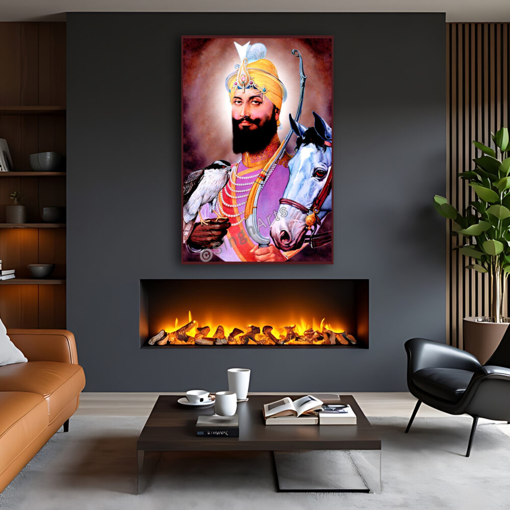 Baaj te Neela – Guru Gobind Singh Ji with His Royal Falcon