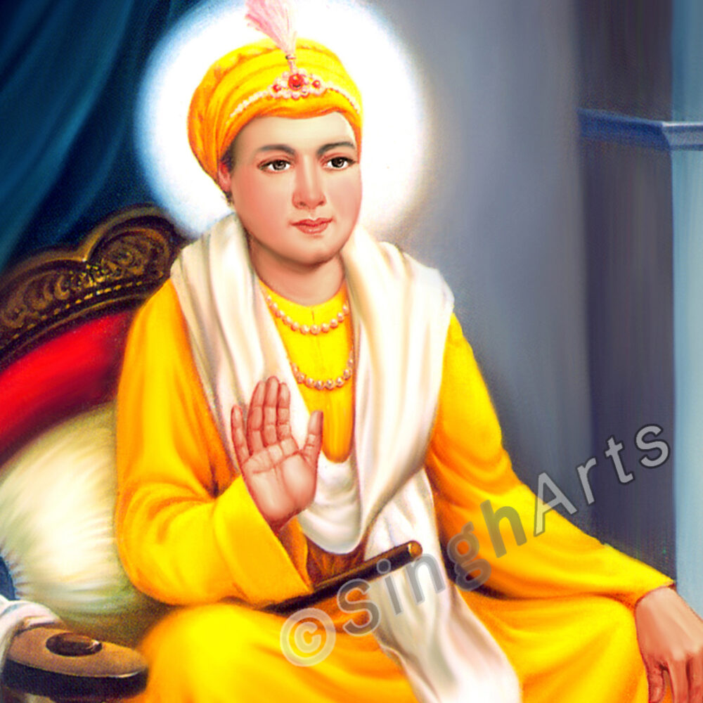 Guru Harkrishan Sahib Ji Wall Frame – Sacred Sikh Art - Image 3