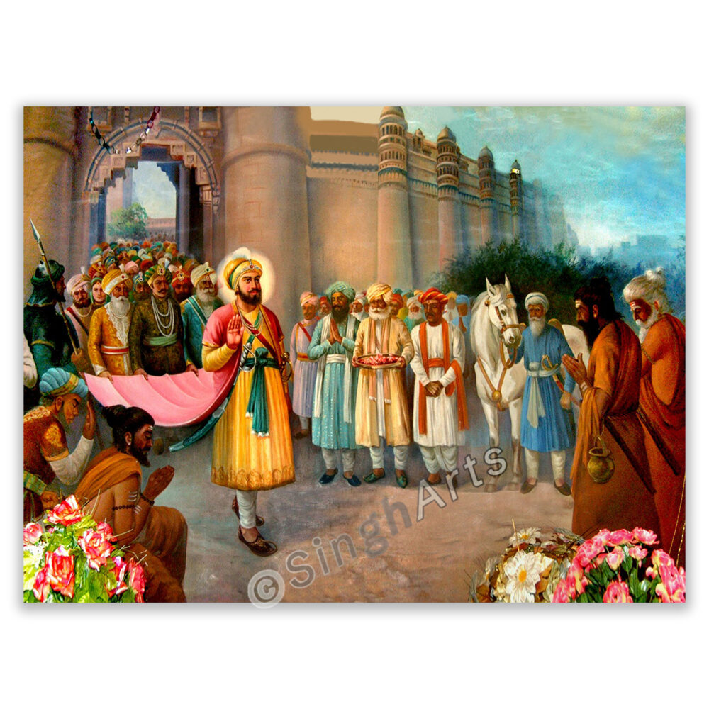 The 52 Kings Liberation – Guru Hargobind Ji Wall Frame - Image 2