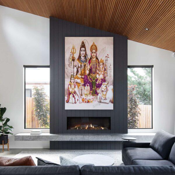 Lord Shiva with Family - The Divine Household of Balance, Love, and Cosmic Order